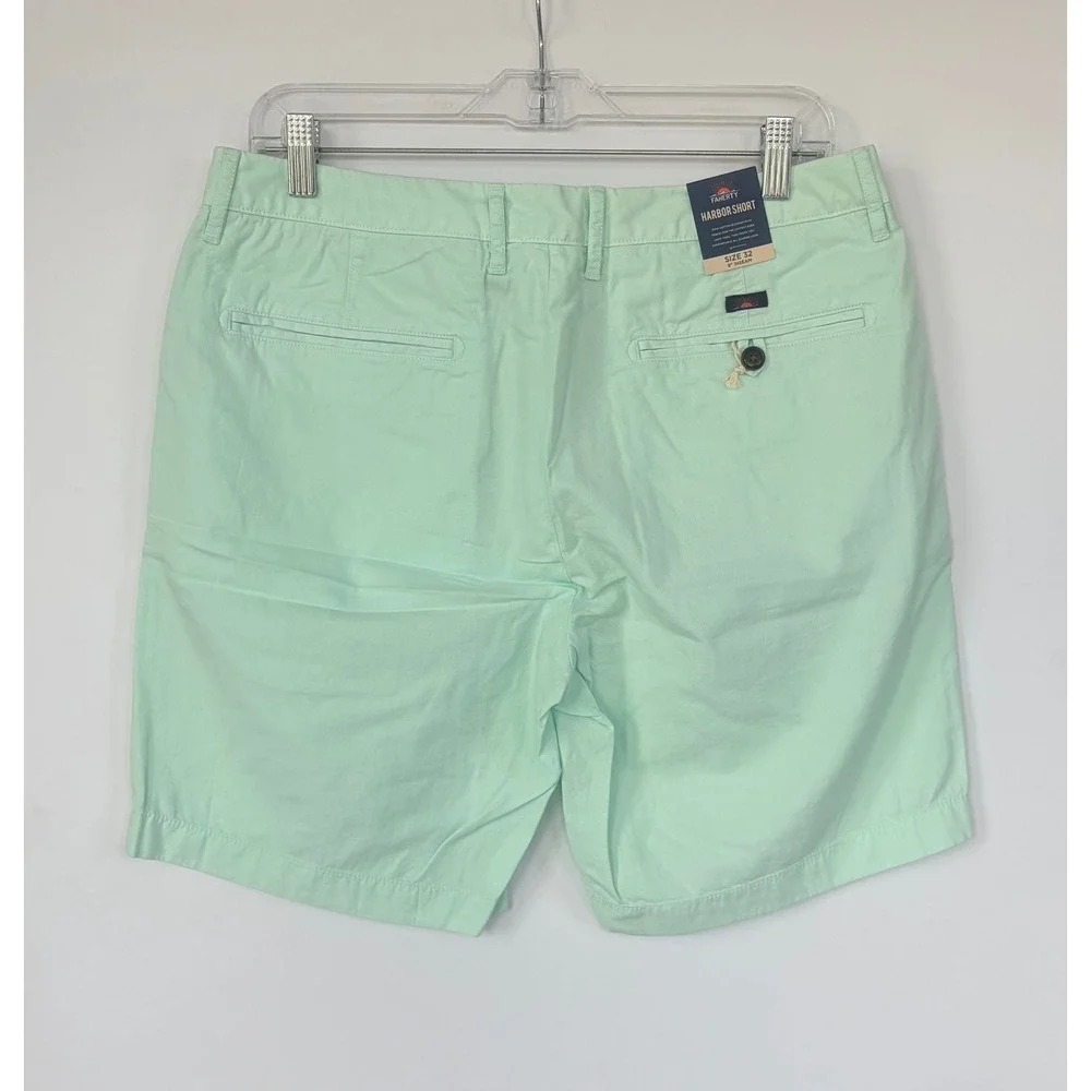 Faherty All Day Harbor Short Mens 32 Mint Green Pima Cotton Tencel New - Picture 2 of 5
